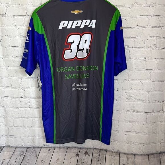 IndyCar Authentic Apparel Pippa 39 Blue Men’s Short Sleeve Jersey Tshirt Medium - Picture 6 of 8